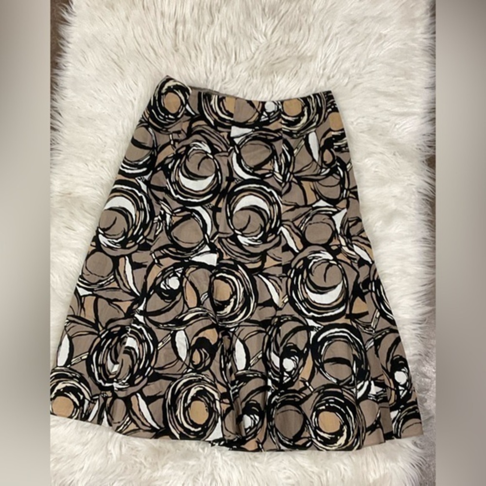 Talbots Multicolored Print Skirt Size 4